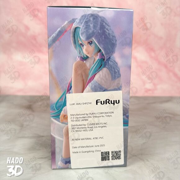 Hatsune Miku Noodle Stopper Figure Bunny Ear Pajamas Blue Ver figure - Picture 3 of 7